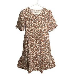 Wonder Nation Brown Floral Casual Dress